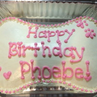 pink icing pawty cake