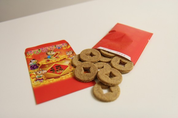 chinese coin dog biscuit