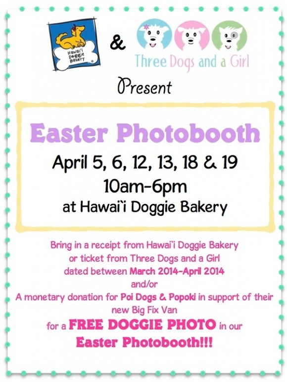 Easter Photobooth at Hawaii Doggie Bakery