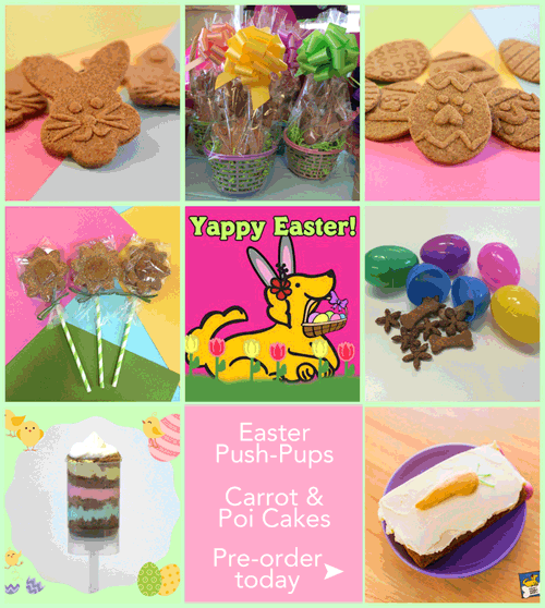 Easter treats have hopped into Hawai`i Doggie Bakery!